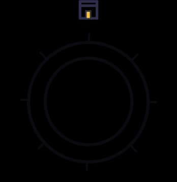 Compass showing Qibla direction